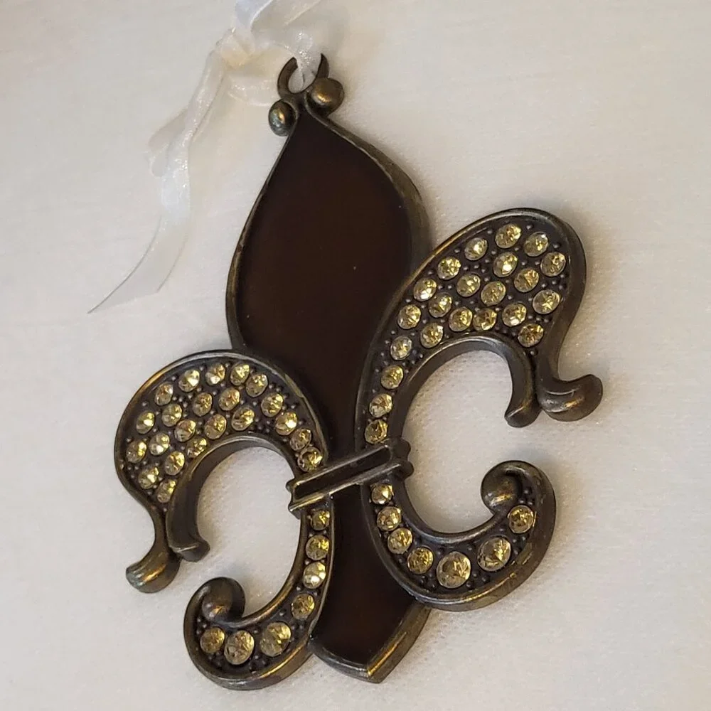 Fleur de Lis Ornament Christmas Tree Hanging Decoration NOLA Saints